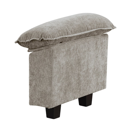 Dublin Dark Pewter Ottoman by Homelegance at Eve Furniture