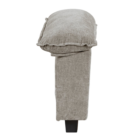 Dublin Dark Pewter Ottoman by Homelegance at Eve Furniture