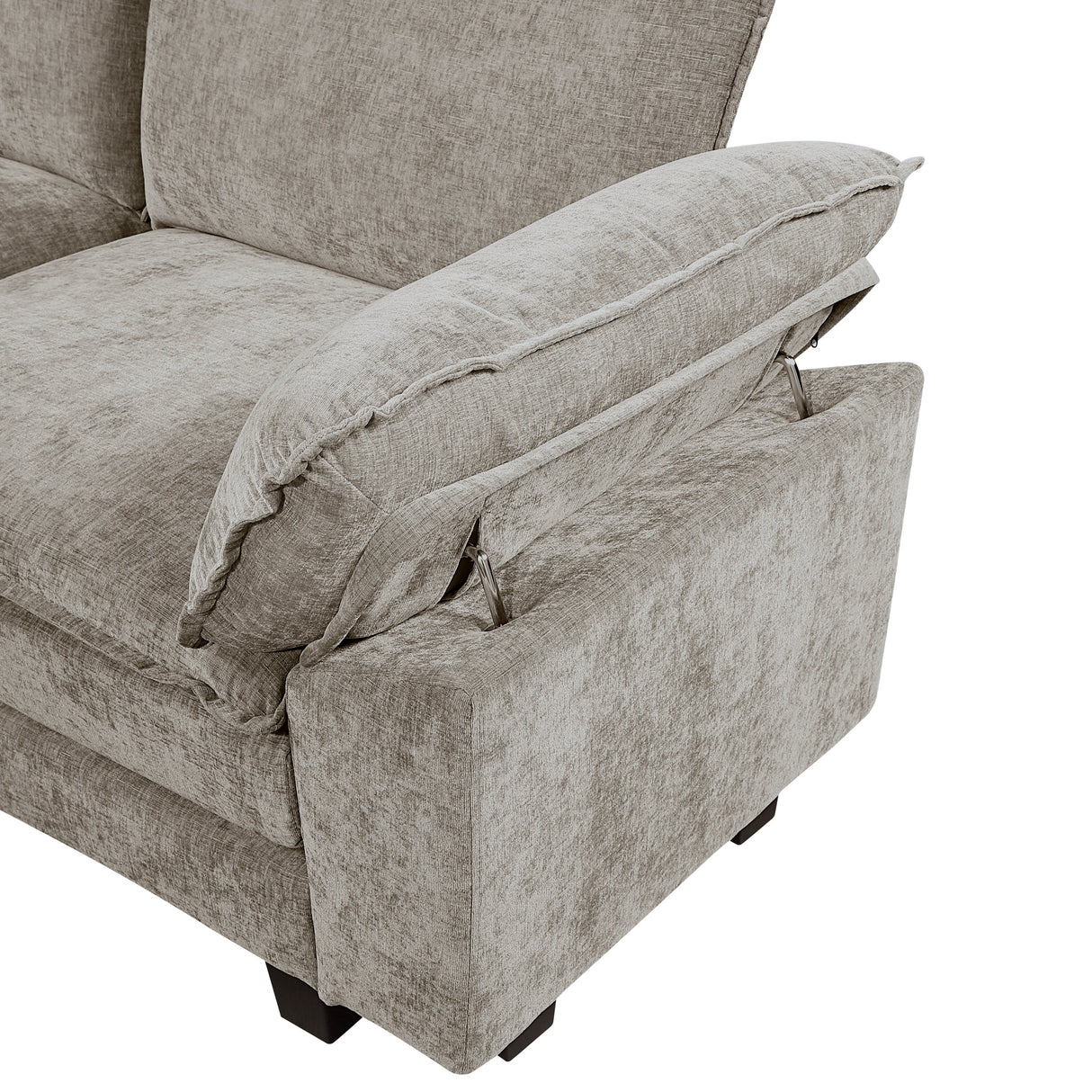 Dublin Dark Pewter Ottoman