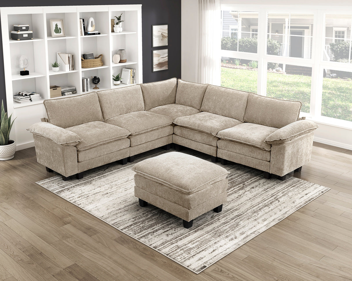 Dublin Dark Pewter Ottoman