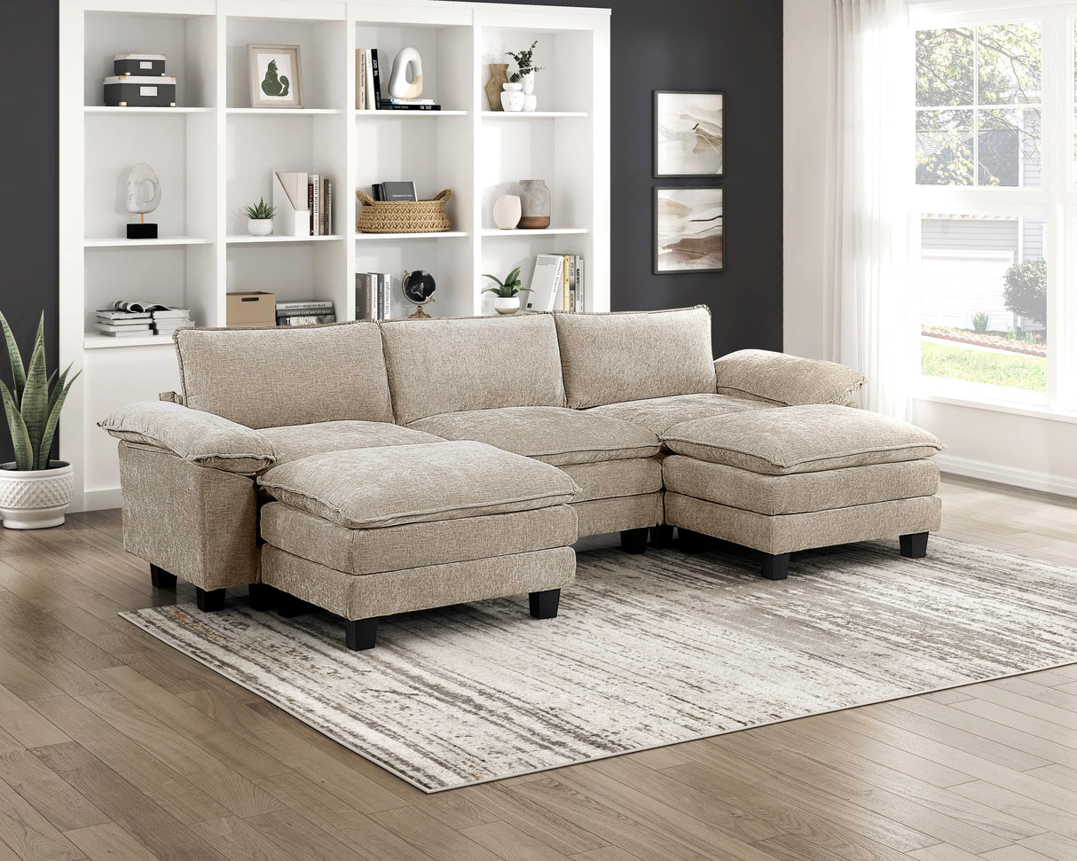 Dublin Dark Pewter Ottoman