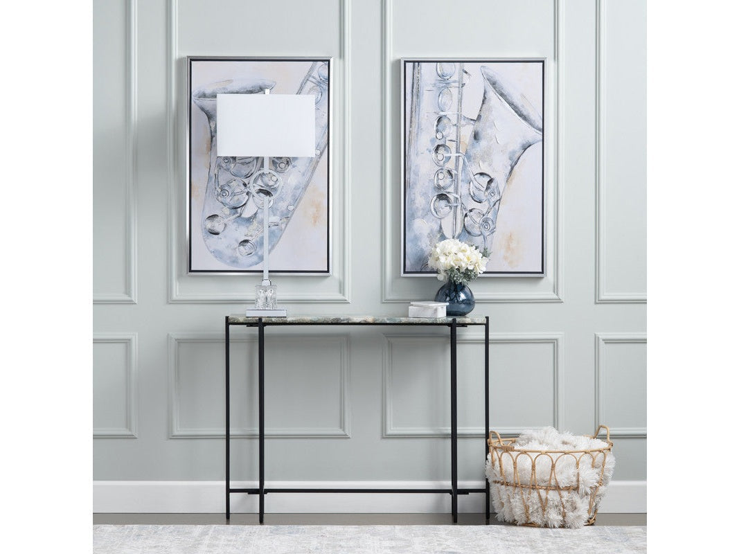 Dublin Green/Black Console Table by Crestview at Eve Furniture