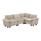 Dublin Taupe 5-Piece Modular Sectional by Homelegance at Eve Furniture