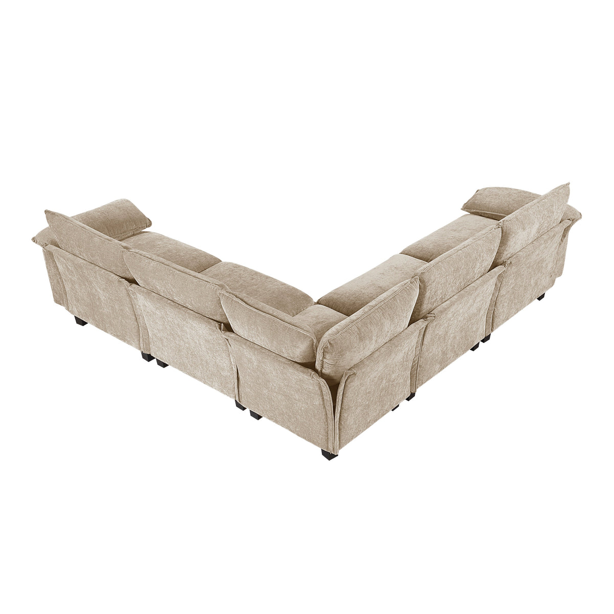 Dublin Taupe 5-Piece Modular Sectional by Homelegance at Eve Furniture