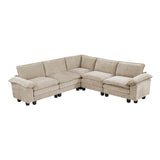 Dublin Taupe 5-Piece Modular Sectional by Homelegance at Eve Furniture