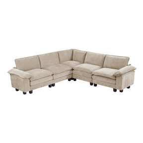Dublin Taupe 5-Piece Modular Sectional by Homelegance at Eve Furniture