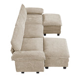 Dublin Taupe 5-Piece Modular Sectional with Ottoman by Homelegance at Eve Furniture