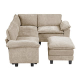Dublin Taupe 5-Piece Modular Sectional with Ottoman by Homelegance at Eve Furniture