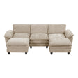 Dublin Taupe 5-Piece Modular Sectional with Ottoman by Homelegance at Eve Furniture