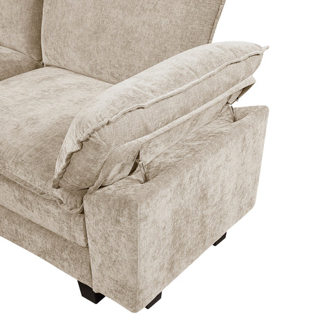 Dublin Taupe Loveseat by Homelegance at Eve Furniture