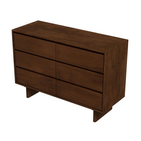 Dubrovnik Mid Century Modern Walnut Dresser With 6 Drawers by Ashcroft Furniture at Eve Furniture