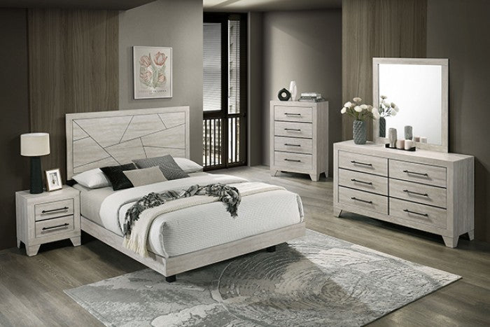 Dubuque Light Gray 5-Piece Queen Bedroom Set by Furniture of America at Eve Furniture