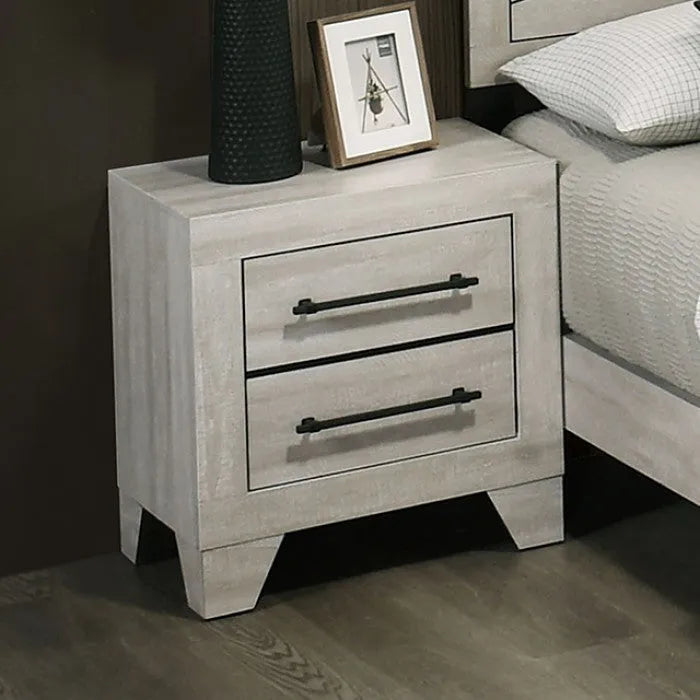 Dubuque Light Gray 4-Piece Queen Bedroom Set by Furniture of America at Eve Furniture