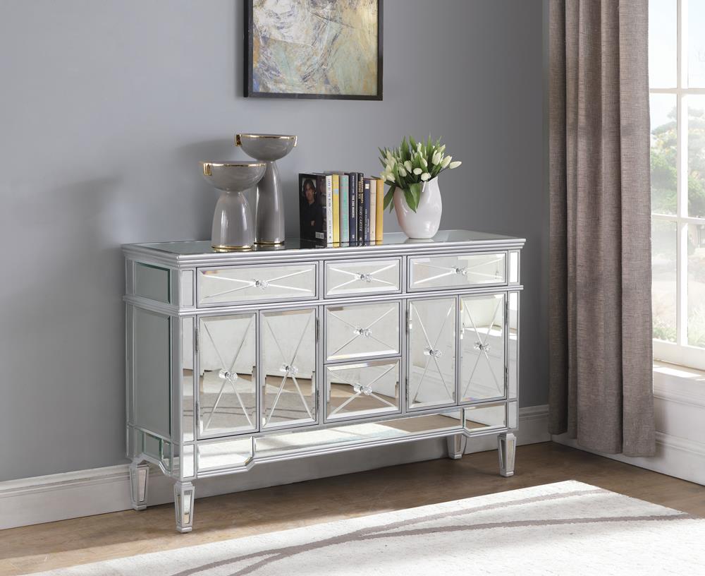 Duchess Silver 5-Drawer Accent Cabinet