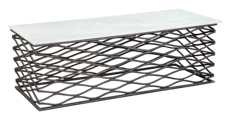 Duchess White & Antique Bronze Coffee Table by Zuomod at Eve Furniture