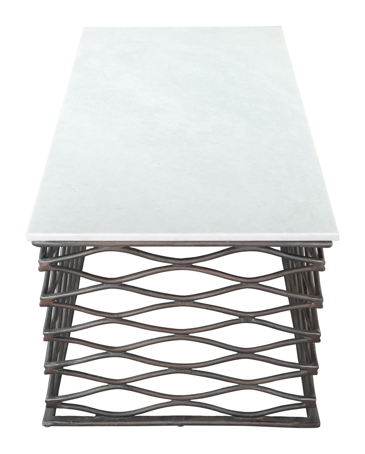 Duchess White & Antique Bronze Coffee Table by Zuomod at Eve Furniture