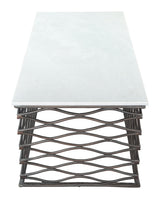 Duchess White & Antique Bronze Coffee Table by Zuomod at Eve Furniture