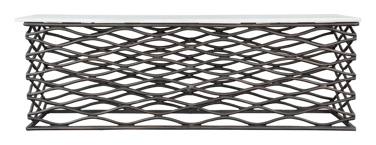 Duchess White & Antique Bronze Coffee Table by Zuomod at Eve Furniture
