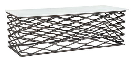 Duchess White & Antique Bronze Coffee Table by Zuomod at Eve Furniture