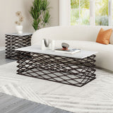 Duchess White & Antique Bronze Coffee Table by Zuomod at Eve Furniture