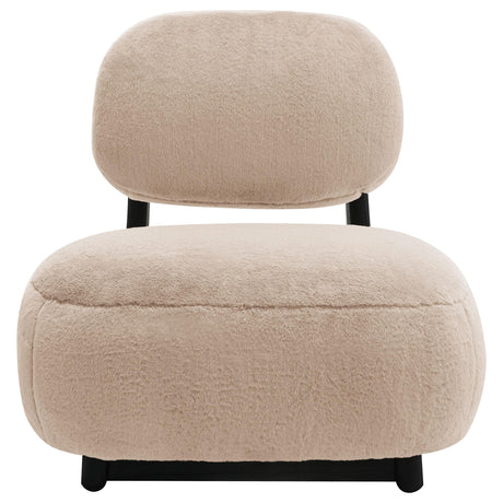 Duffie Camel Upholstered Armless Accent Chair