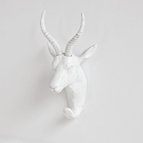 Dugaleon VII White Ibex Coat Hook by Mercana at Eve Furniture