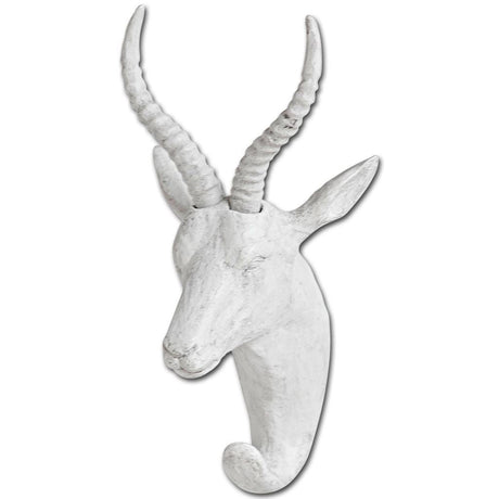 Dugaleon VII White Ibex Coat Hook by Mercana at Eve Furniture
