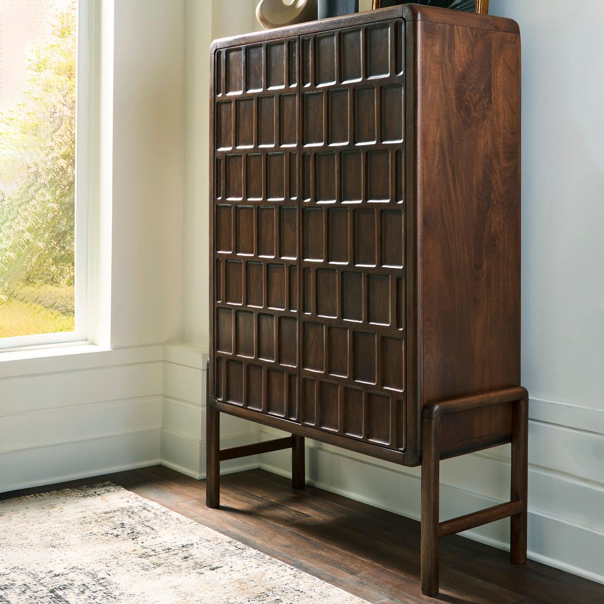 Dukestone Brown Accent Cabinet by Ashley at Eve Furniture