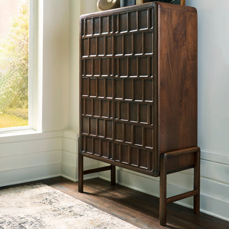 Dukestone Brown Accent Cabinet by Ashley at Eve Furniture