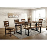 Dulce Walnut/Black 6-Piece Dining Room Set by Furniture of America at Eve Furniture