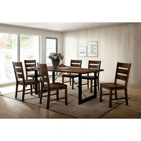 Dulce Walnut/Black 6-Piece Dining Room Set by Furniture of America at Eve Furniture