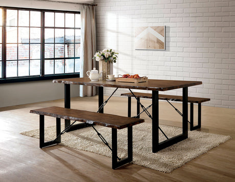 Dulce Walnut/Black Bench by Furniture of America at Eve Furniture