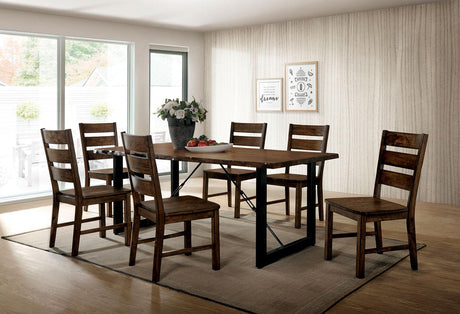Dulce Walnut/Black Dining Table by Furniture of America at Eve Furniture