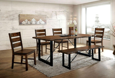 Dulce Walnut/Black Dining Table by Furniture of America at Eve Furniture