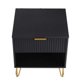 DUMBO 1.0 Nightstand in Black by Manhattan Comfort at Eve Furniture