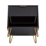 DUMBO 1.0 Nightstand in Black by Manhattan Comfort at Eve Furniture