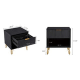 DUMBO 1.0 Nightstand in Black by Manhattan Comfort at Eve Furniture