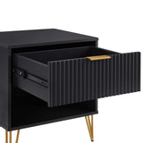 DUMBO 1.0 Nightstand in Black by Manhattan Comfort at Eve Furniture