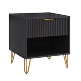 DUMBO 1.0 Nightstand in Black by Manhattan Comfort at Eve Furniture