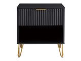 DUMBO 1.0 Nightstand in Black by Manhattan Comfort at Eve Furniture