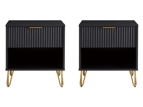 DUMBO 1.0 Nightstand in Black (set of 2) by Manhattan Comfort at Eve Furniture