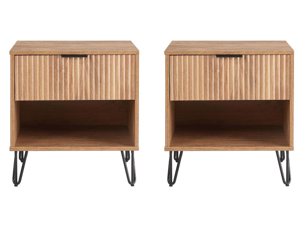 DUMBO 1.0 Nightstand in Golden Brown (set of 2) by Manhattan Comfort at Eve Furniture