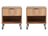 DUMBO 1.0 Nightstand in Golden Brown (set of 2) by Manhattan Comfort at Eve Furniture