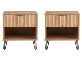 DUMBO 1.0 Nightstand in Golden Brown (set of 2) by Manhattan Comfort at Eve Furniture