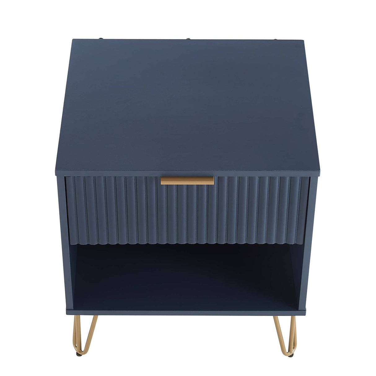 DUMBO 1.0 Nightstand in Midnight Blue by Manhattan Comfort at Eve Furniture