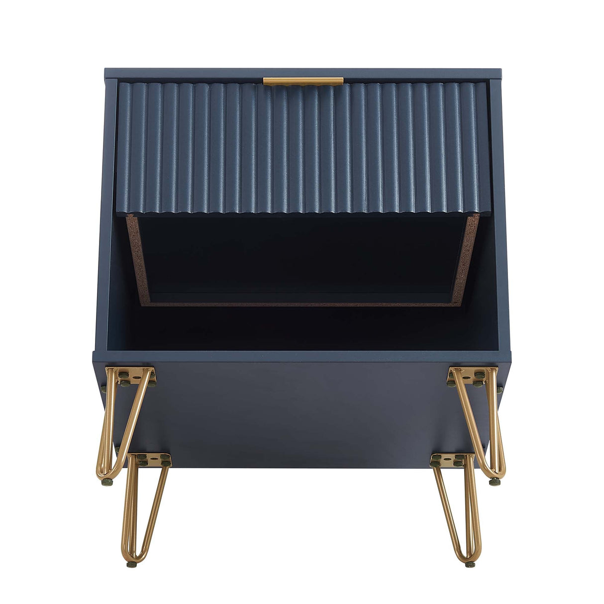 DUMBO 1.0 Nightstand in Midnight Blue by Manhattan Comfort at Eve Furniture
