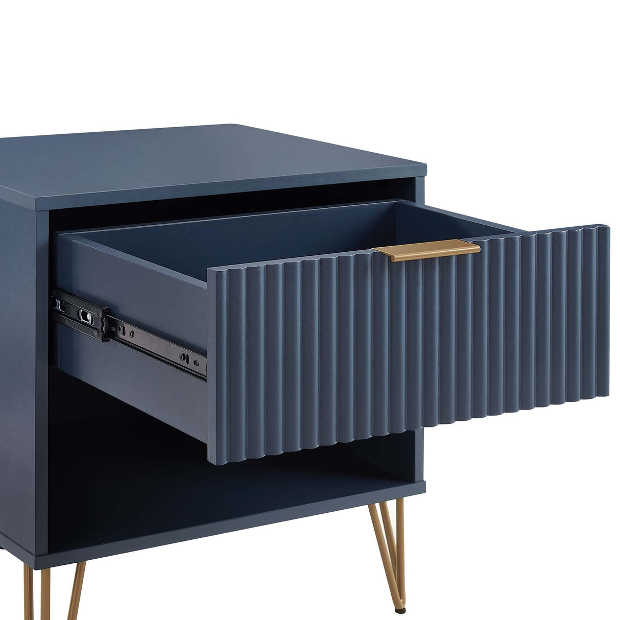 DUMBO 1.0 Nightstand in Midnight Blue by Manhattan Comfort at Eve Furniture