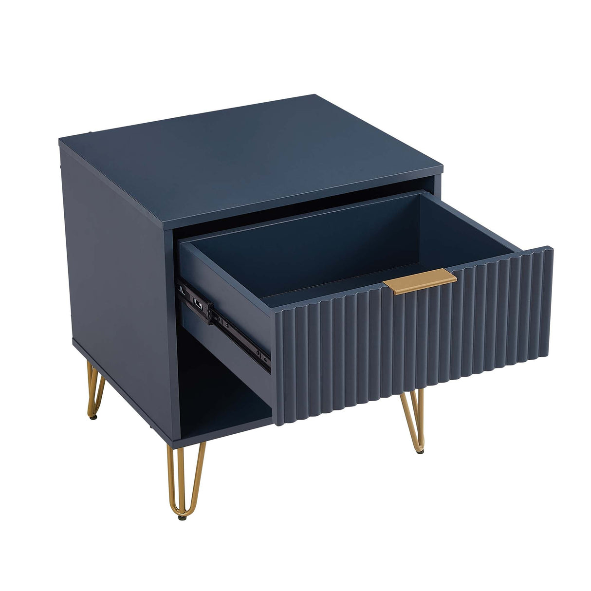 DUMBO 1.0 Nightstand in Midnight Blue by Manhattan Comfort at Eve Furniture