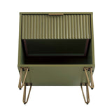 DUMBO 1.0 Nightstand in Olive Green by Manhattan Comfort at Eve Furniture
