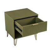 DUMBO 1.0 Nightstand in Olive Green by Manhattan Comfort at Eve Furniture
